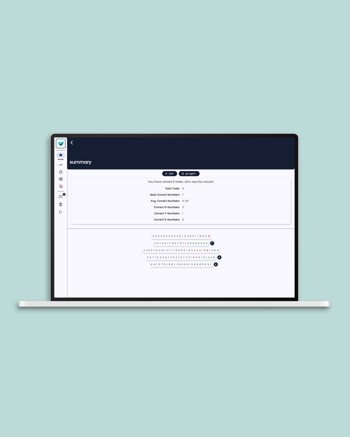 Running Memory Span Test (RMS)